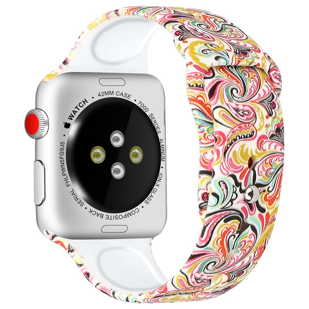 Rem af silikone til Apple Watch 45mm Series 8 paisley