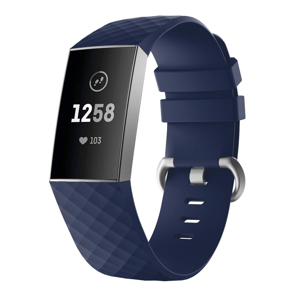 Rem af silikone til Fitbit Charge 3/4 blå