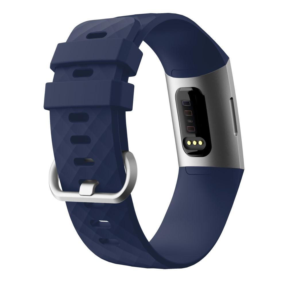 Rem af silikone til Fitbit Charge 3/4 blå