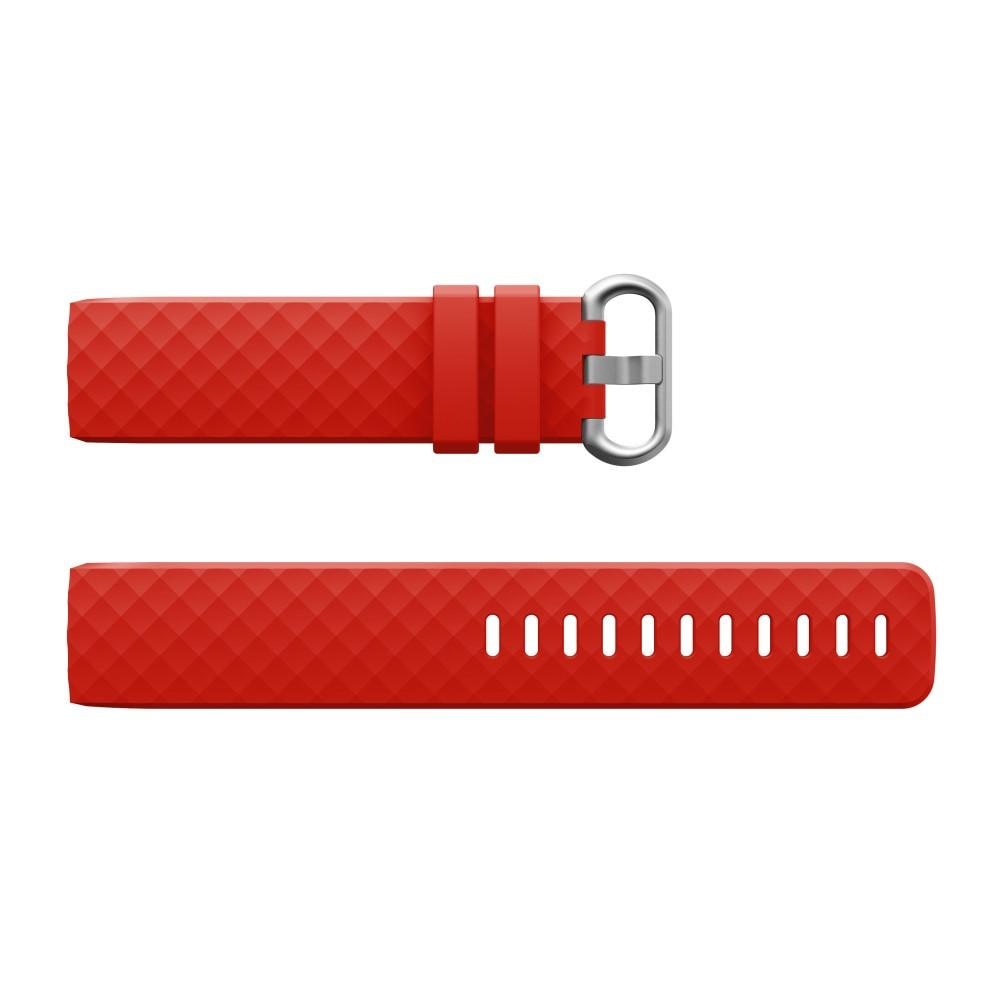 Silikonearmbånd Fitbit Charge 3/4 rød