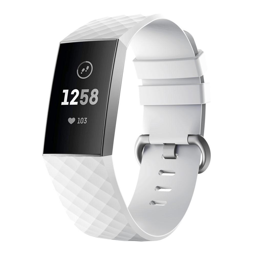 Rem af silikone til Fitbit Charge 3/4 hvid