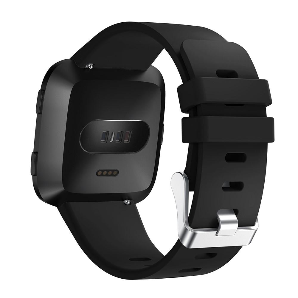 Rem af silikone til Fitbit Versa/Versa 2 sort