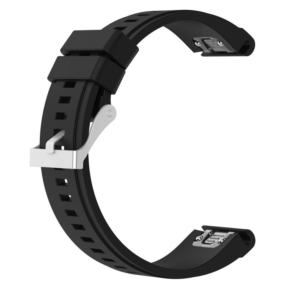 Rem af silikone til Garmin Fenix 3/3 HR/5X/5X Plus sort