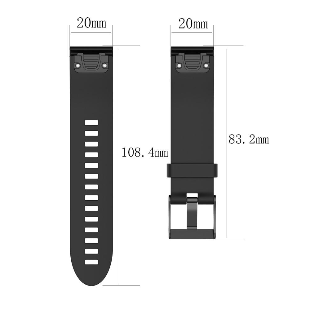 Rem af silikone til Garmin Fenix 5S/5S Plus sort