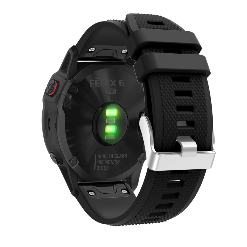 Rem af silikone til Garmin Fenix 7 Pro sort