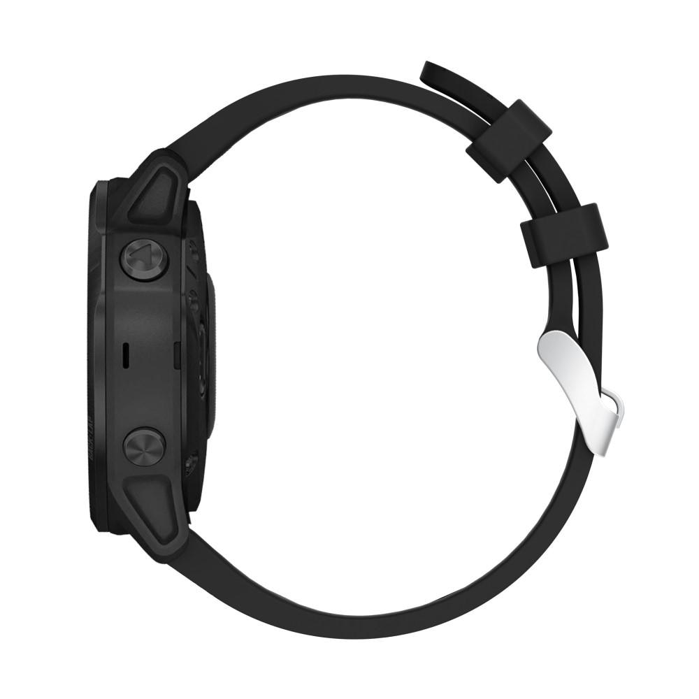 Rem af silikone til Garmin Fenix 6S Pro sort