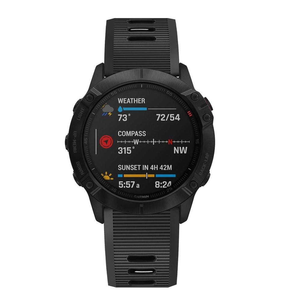 Rem af silikone til Garmin Fenix 5X/5X Plus sort