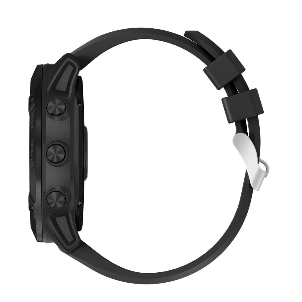 Rem af silikone til Garmin Fenix 6X sort