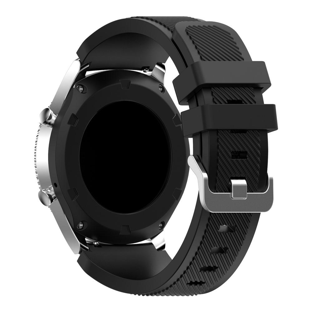 Rem af silikone til Samsung Gear S3 Classic/S3 Frontier sort