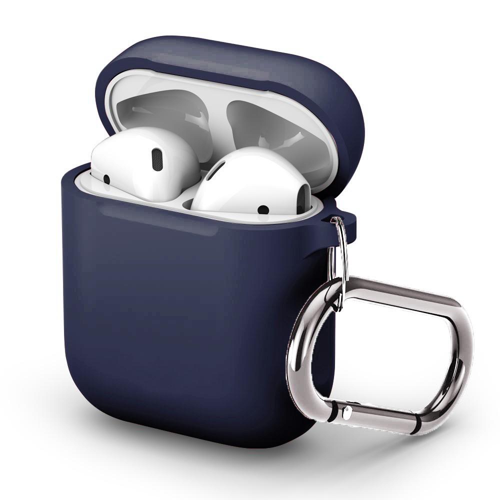 Silikonecover med karabinhage Apple AirPods blå