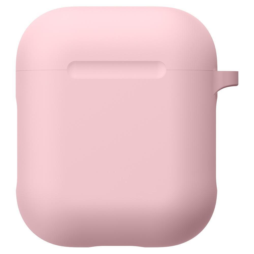 Silikonecover med karabinhage Apple AirPods lyserød