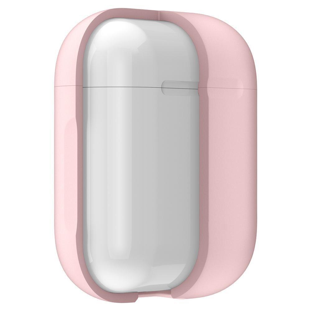 Silikonecover med karabinhage Apple AirPods lyserød