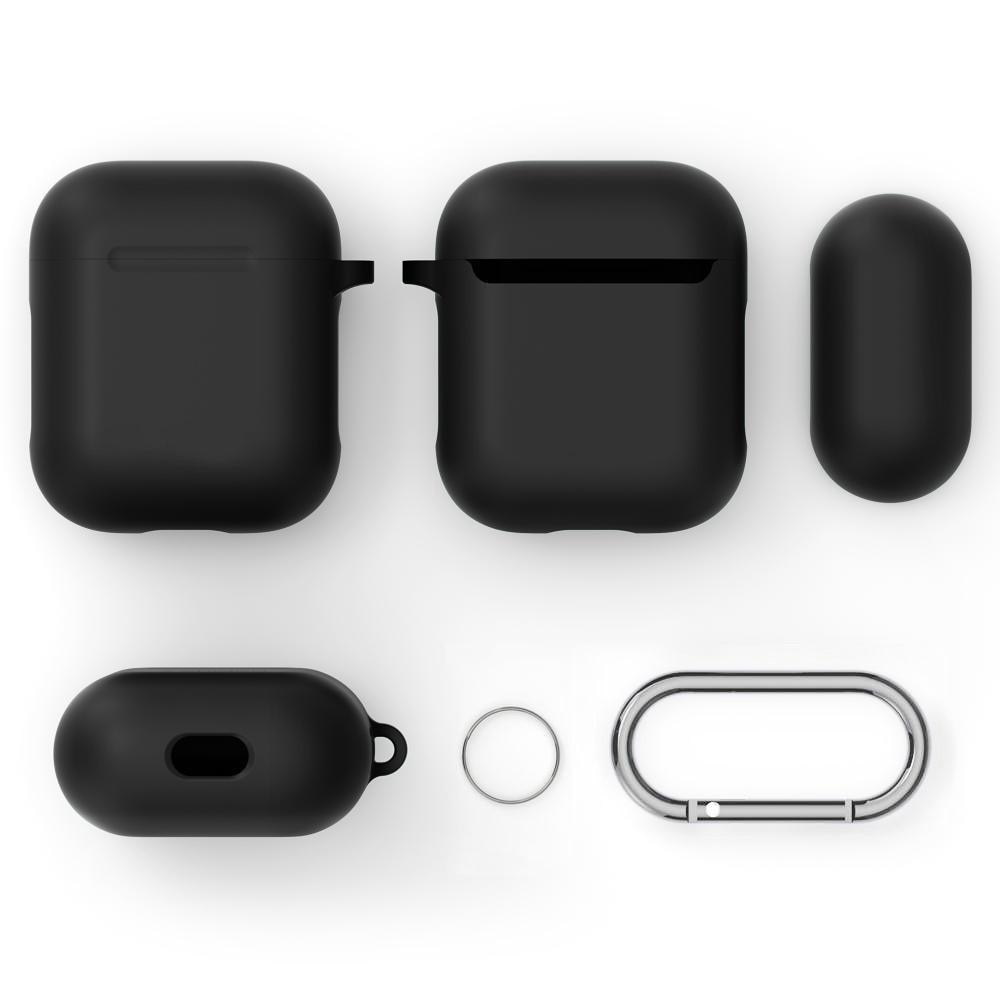 Silikonecover med karabinhage Apple AirPods sort