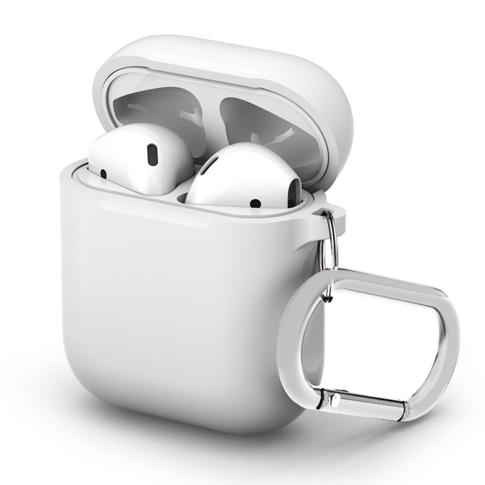 Silikonecover med karabinhage Apple AirPods hvid