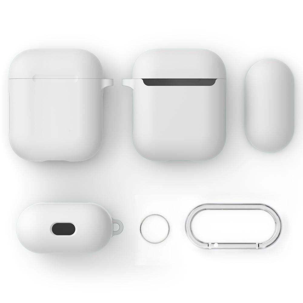 Silikonecover med karabinhage Apple AirPods hvid