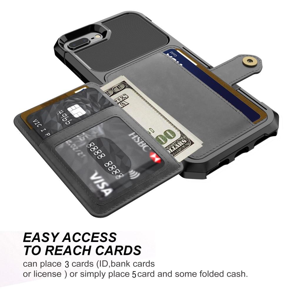 Tough Multi-slot Cover iPhone 7 Plus/iPhone 6 Plus/6S Plu/iPhone 8 Plus Sort