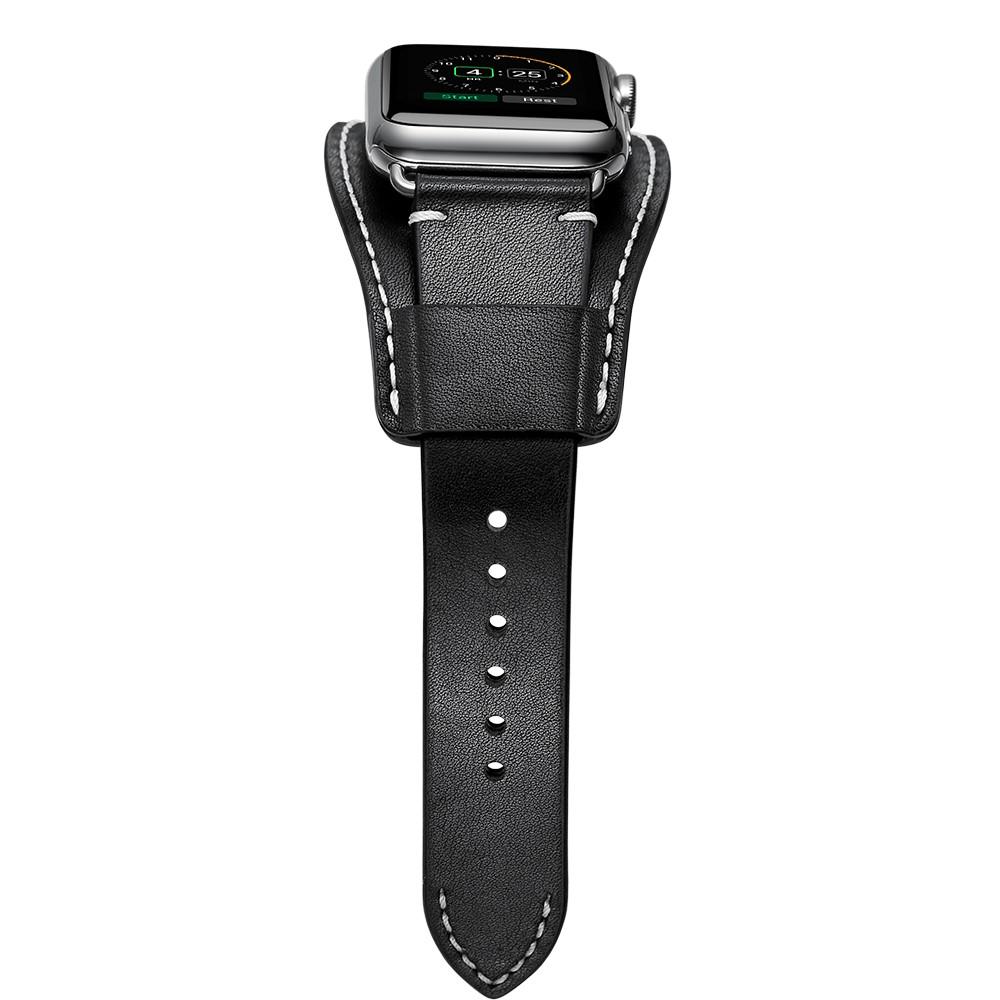 Brett Læderrem Apple Watch 42mm sort