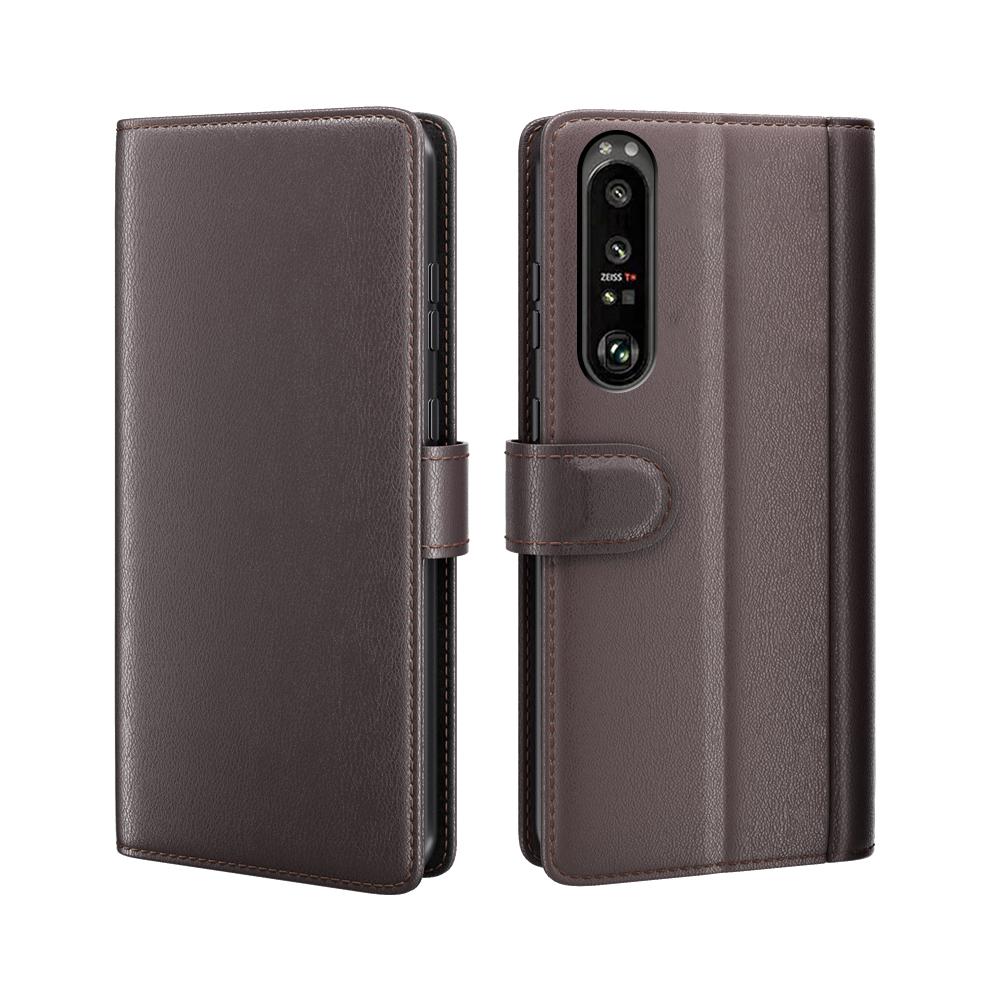 Ægte Læderetui Sony Xperia 1 III brun