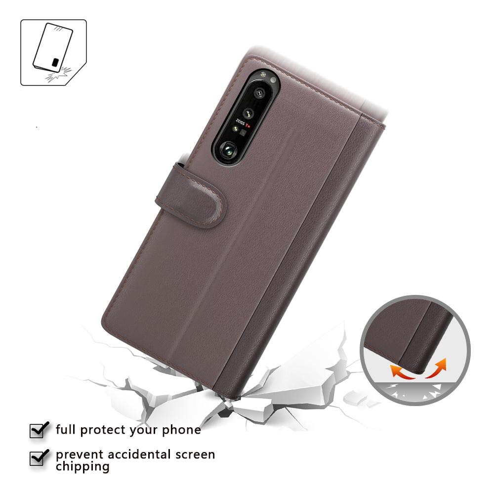 Ægte Læderetui Sony Xperia 1 III Brun
