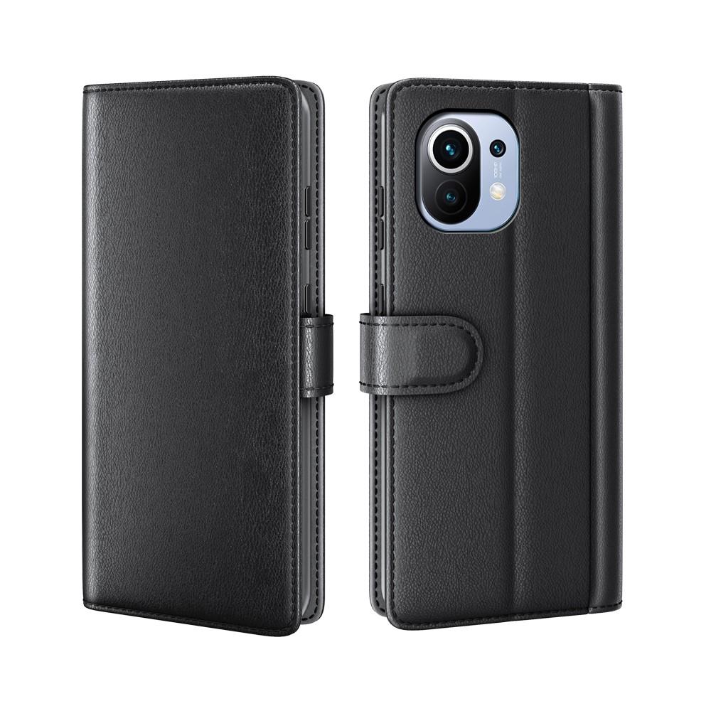 Ægte Læderetui Xiaomi Mi 11 Sort