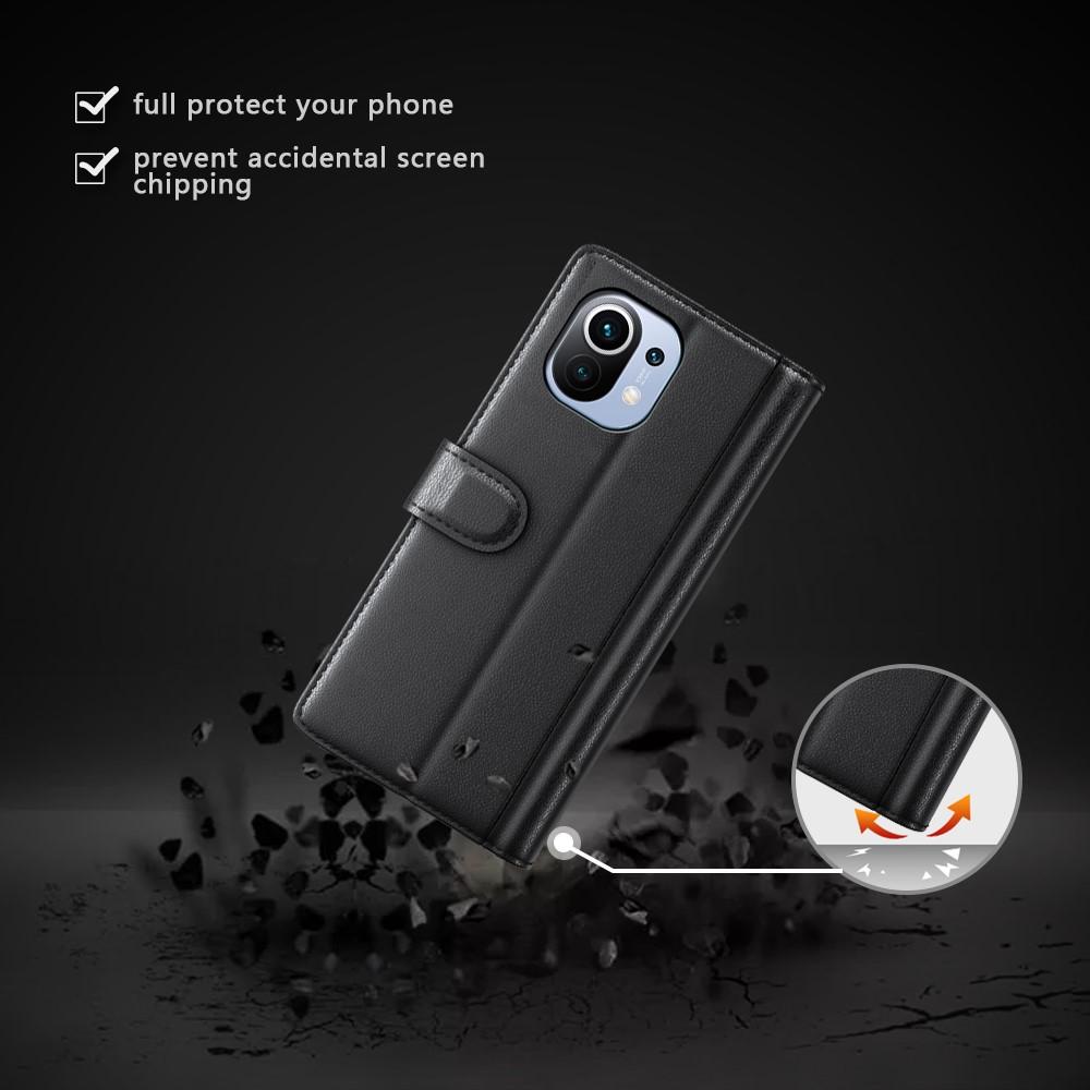 Ægte Læderetui Xiaomi Mi 11 Sort