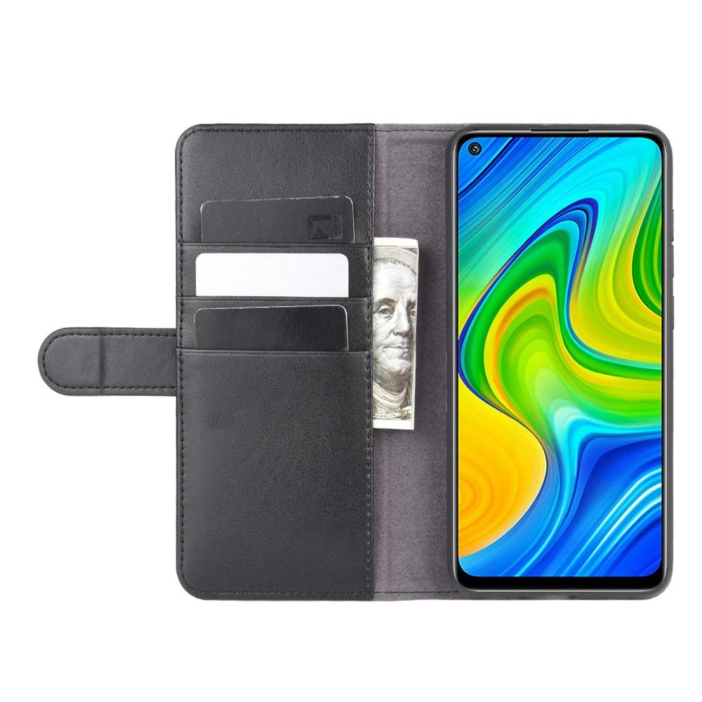 Ægte Læderetui Xiaomi Redmi Note 9 Pro/9S sort