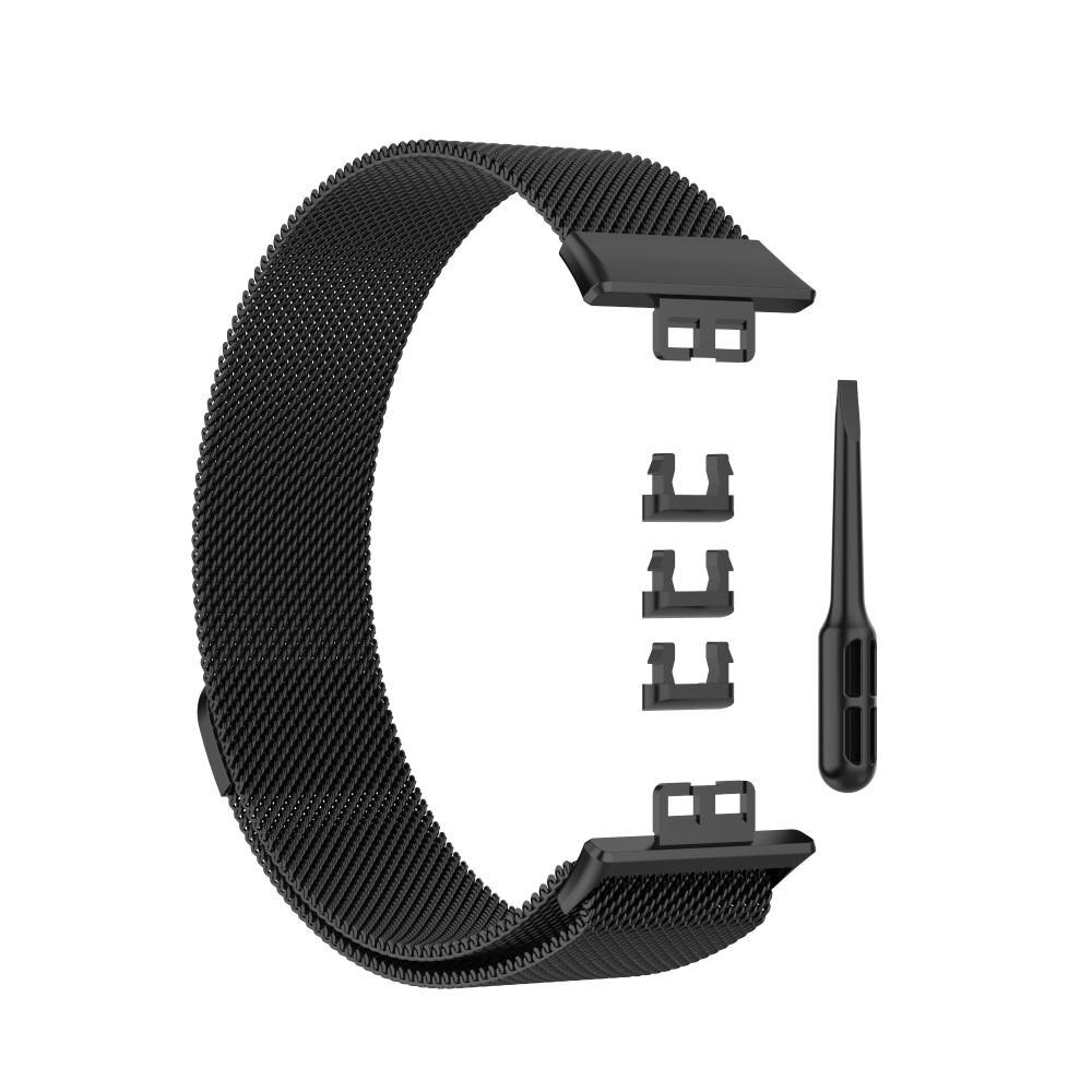 Armbånd Milanese Huawei Watch Fit Sort
