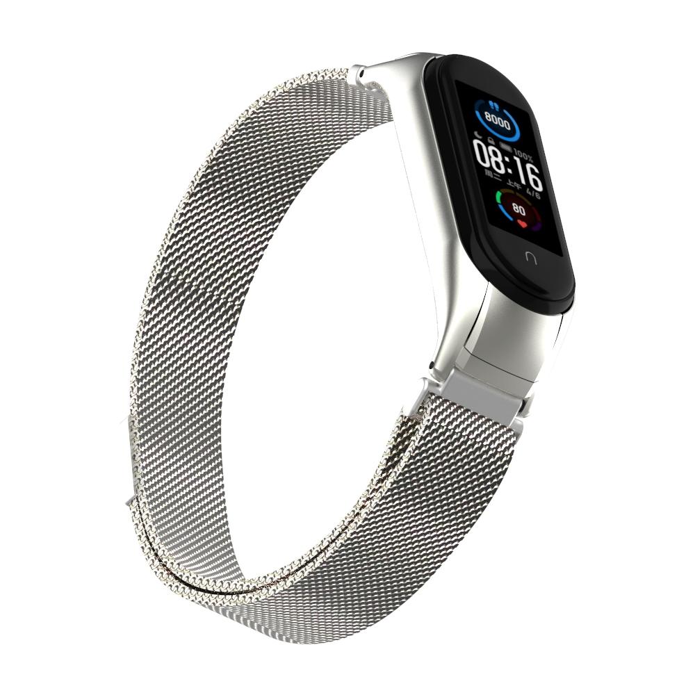 Armbånd Milanese Xiaomi Mi Band 5/Mi Band 6 Sølv