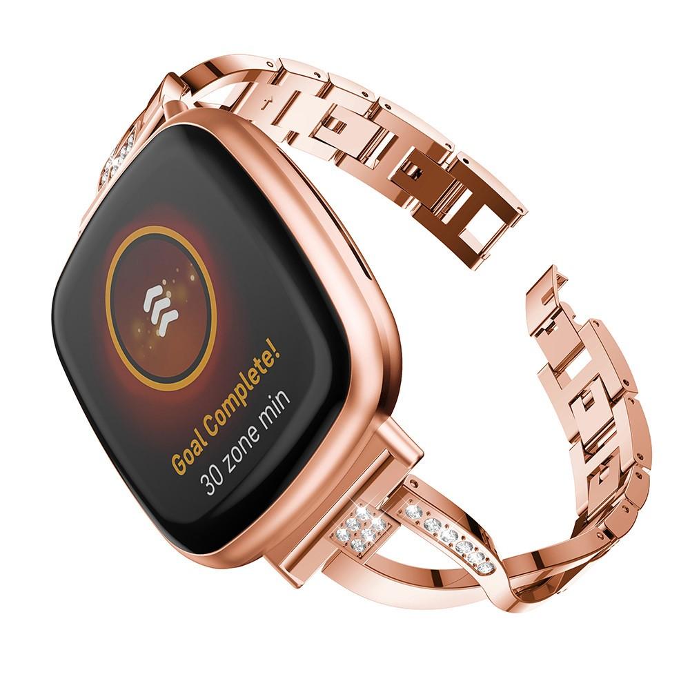 Crystal Bracelet Fitbit Versa 4 Rose Gold