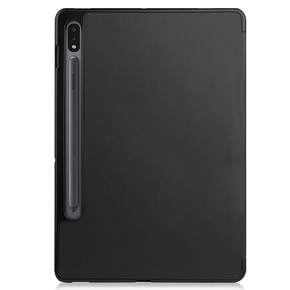 Etui Tri-fold med S Pen-holder Galaxy Tab S7/S8 sort