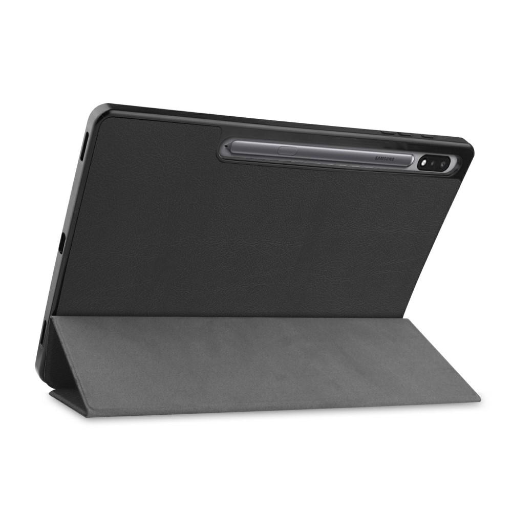 Etui Tri-fold med S Pen-holder Galaxy Tab S7 Plus/S8 Plus 12.4 sort