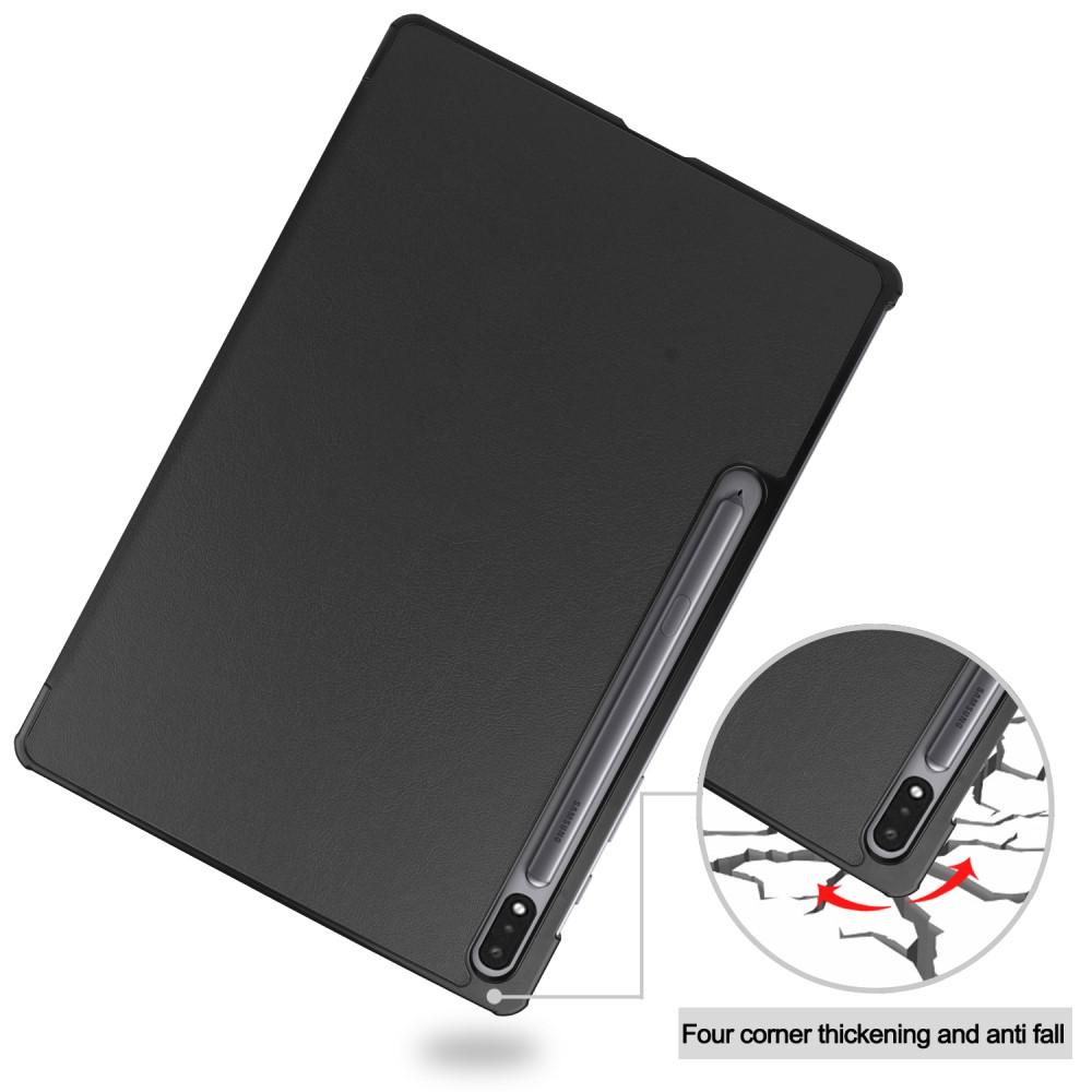   Etui Tri-fold med Pencil-holder Sort