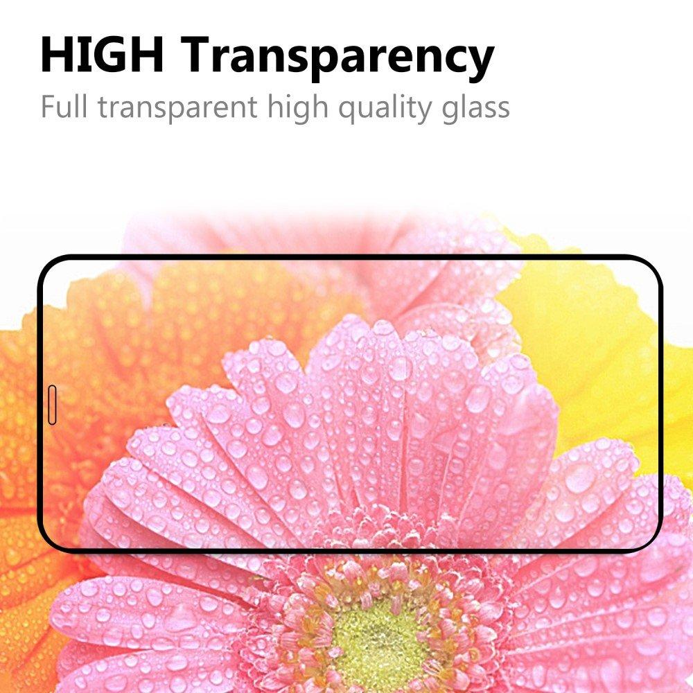 Full-fit Hærdet Glas Skærmbeskytter iPhone 12 Pro Max sort