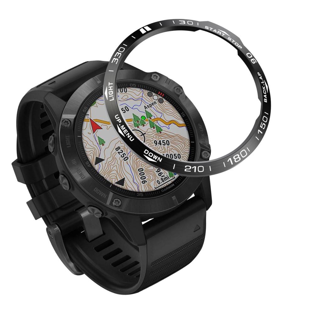 Ramme Garmin Fenix 6X/6X Pro sort