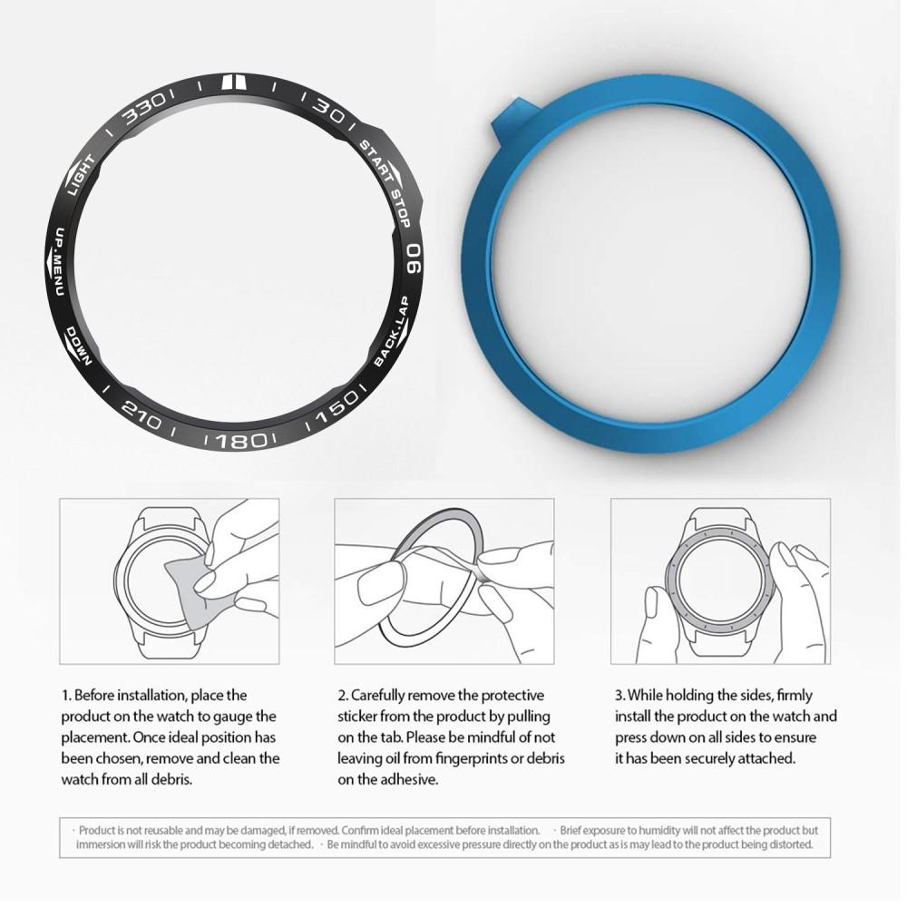 Ramme Garmin Fenix 6X/6X Pro sort