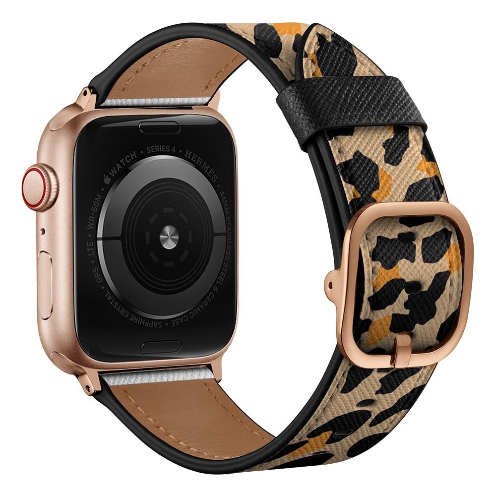 Læderrem Apple Watch SE 44mm leopard