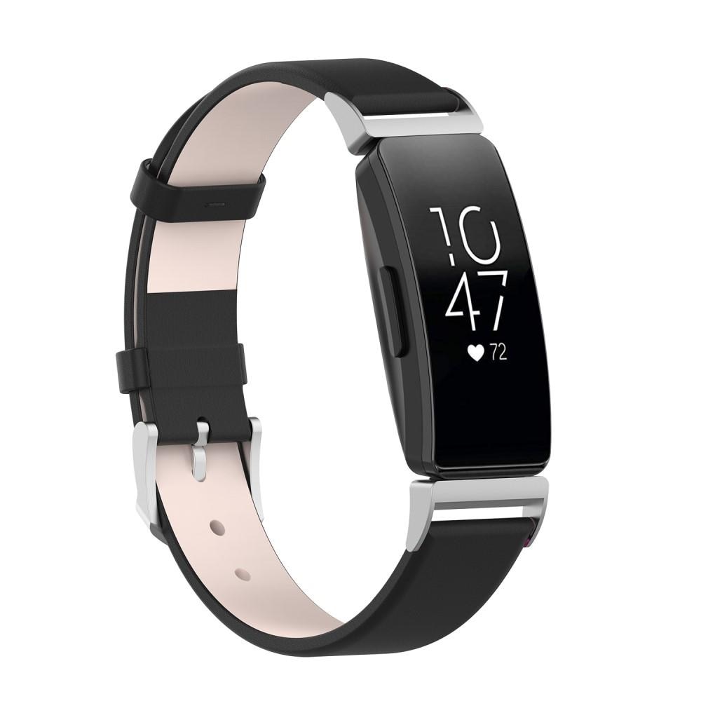 Læderrem Fitbit Inspire/Inspire HR/Inspire 2 Sort