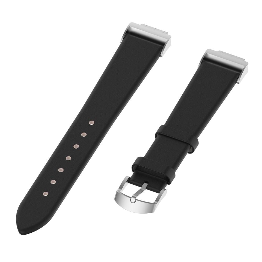 Læderrem Fitbit Inspire/Inspire HR/Inspire 2 sort