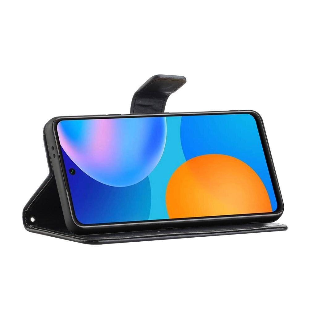 Læderetui Sommerfugle Samsung Galaxy S21 FE Sort