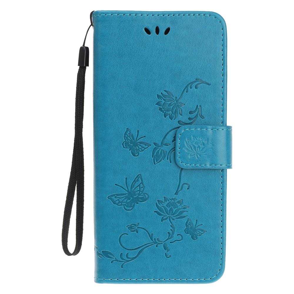 Læderetui Sommerfugle iPhone 12 Mini Blå