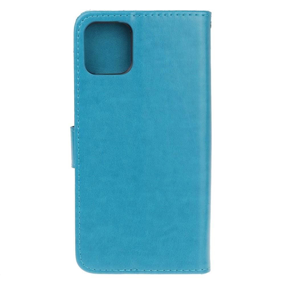 Læderetui Sommerfugle iPhone 12 Mini Blå