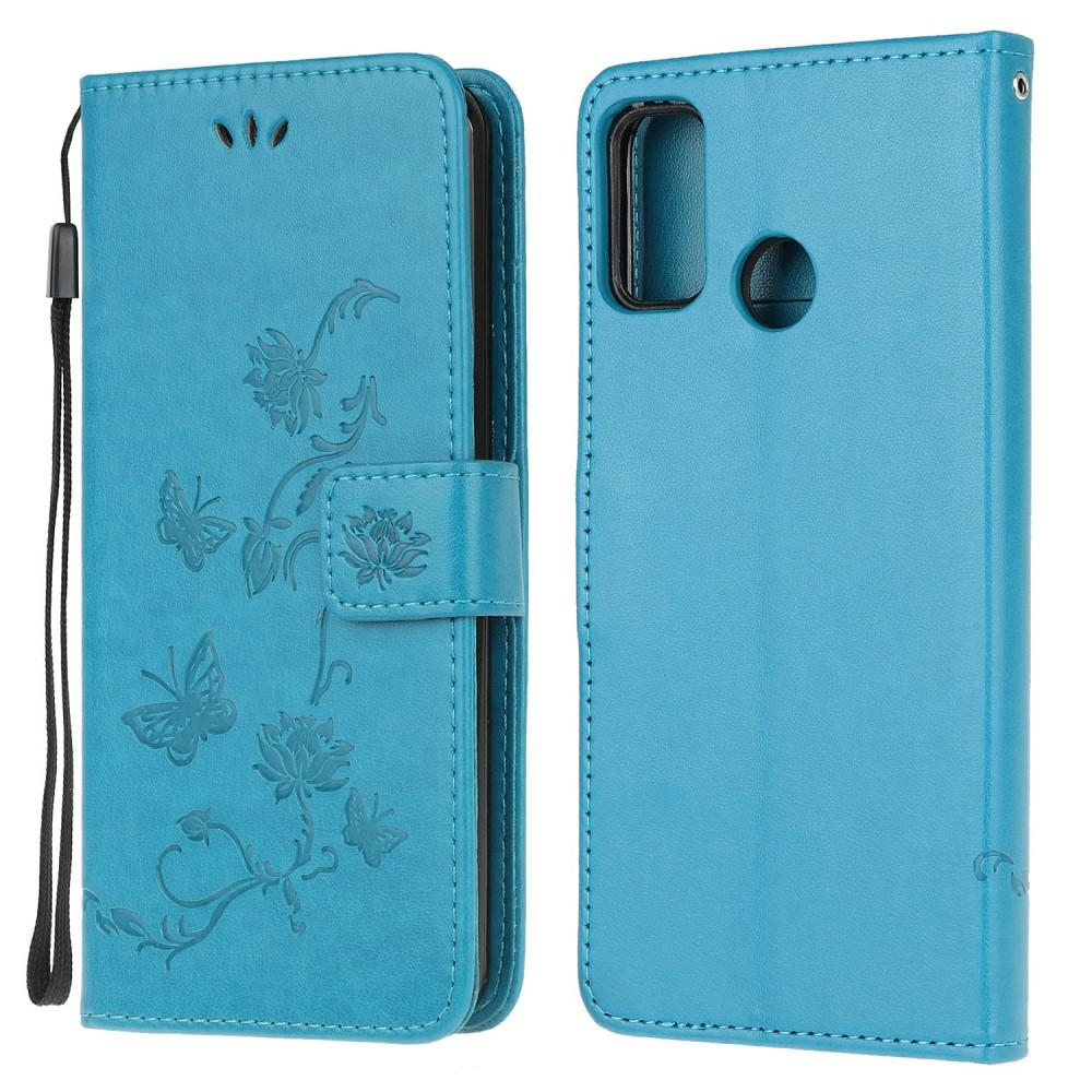 Læderetui Sommerfugle Motorola Moto G30/Moto G10/Moto G20 Blå