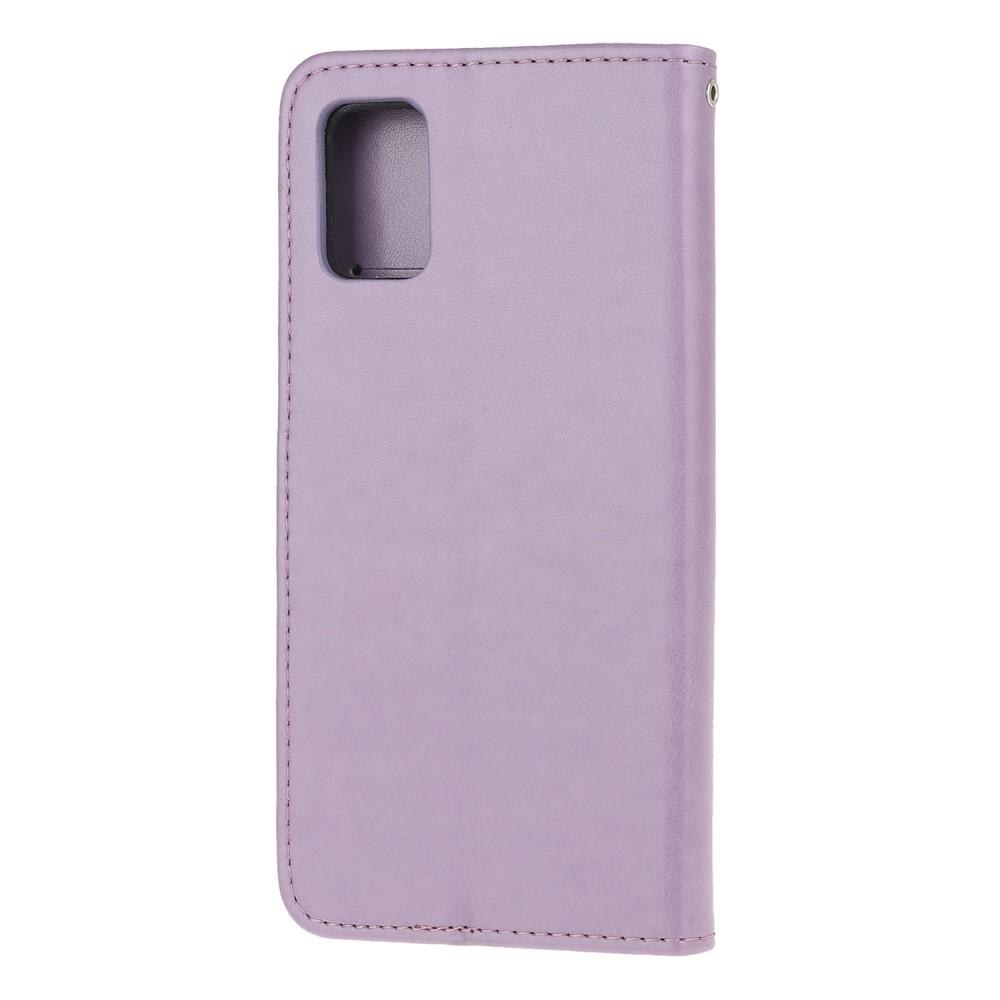 Læderetui Sommerfugle Samsung Galaxy A72 5G Lilla