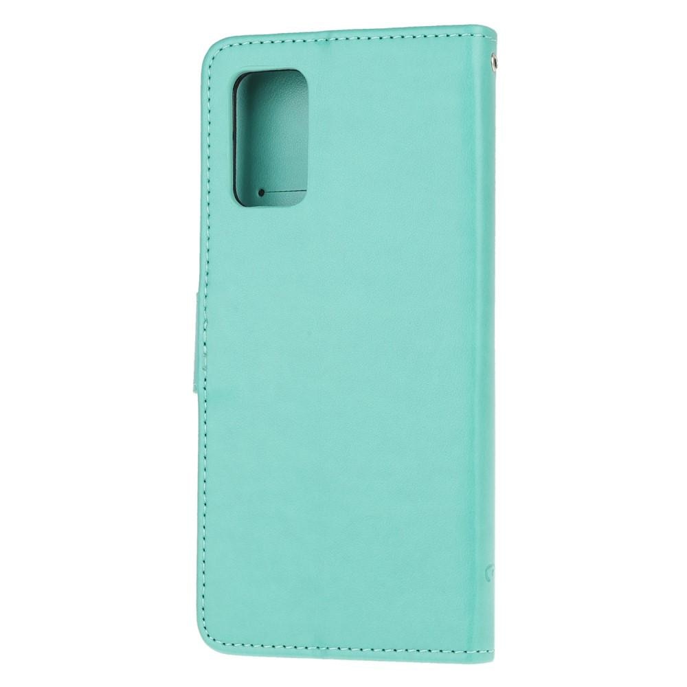Læderetui Sommerfugle Samsung Galaxy S20 FE Grøn