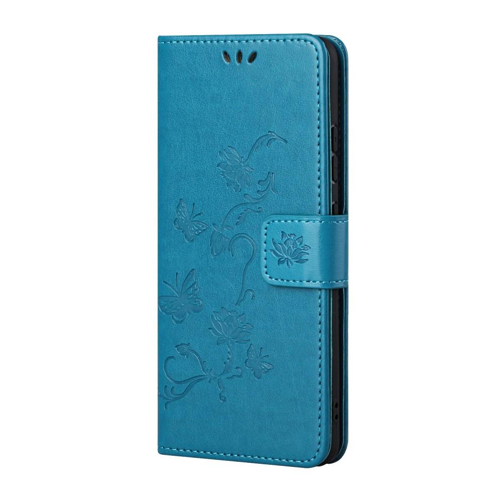 Læderetui Sommerfugle Samsung Galaxy S21 Blå