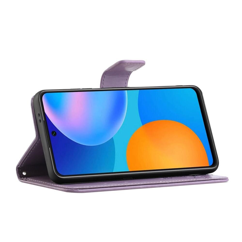 Læderetui Sommerfugle Samsung Galaxy S21 Lilla