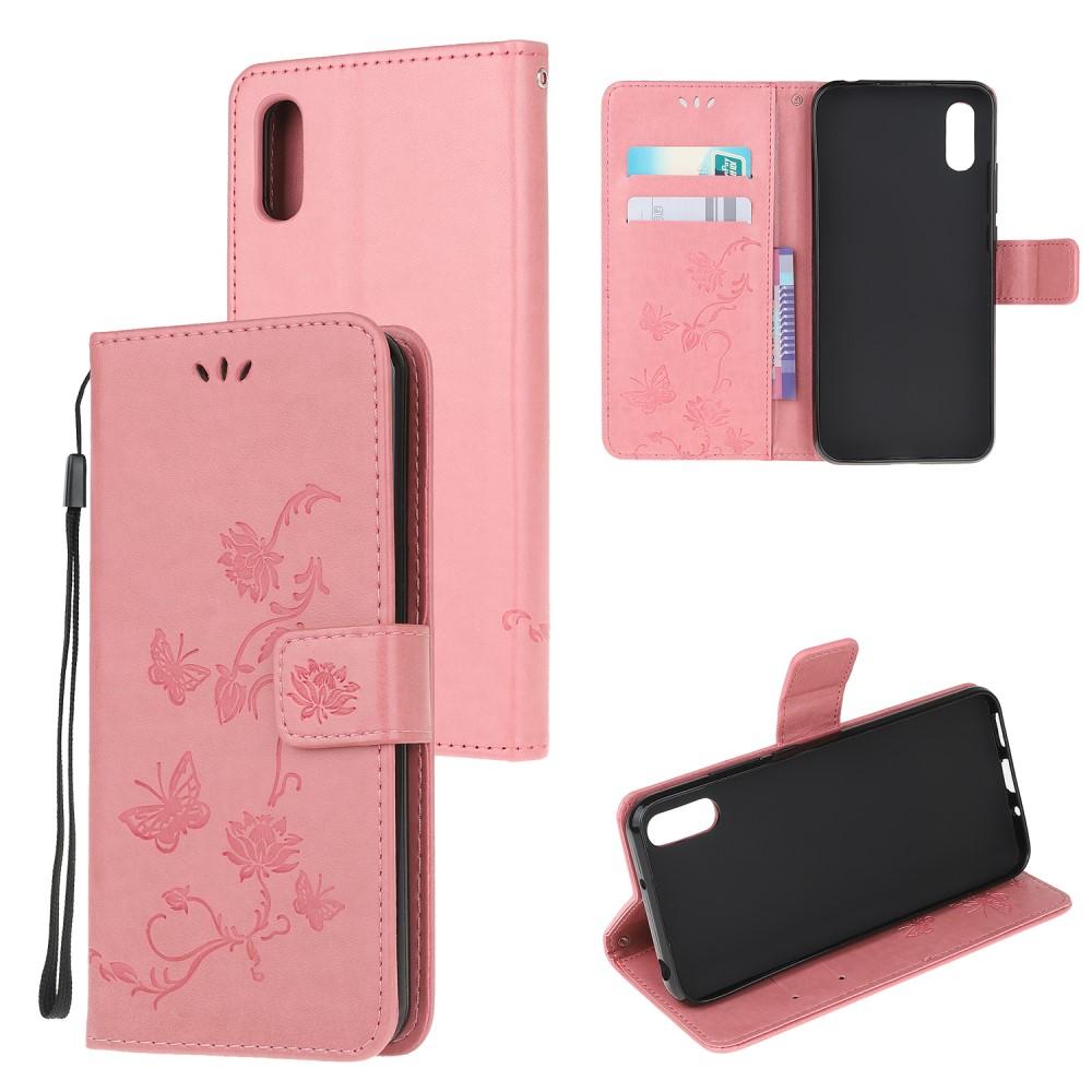 Læderetui Sommerfugle Samsung Galaxy Xcover 5 Lyserød