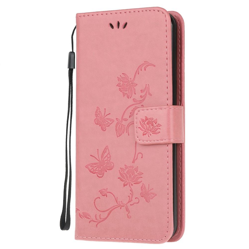 Læderetui Sommerfugle Samsung Galaxy Xcover 5 Lyserød