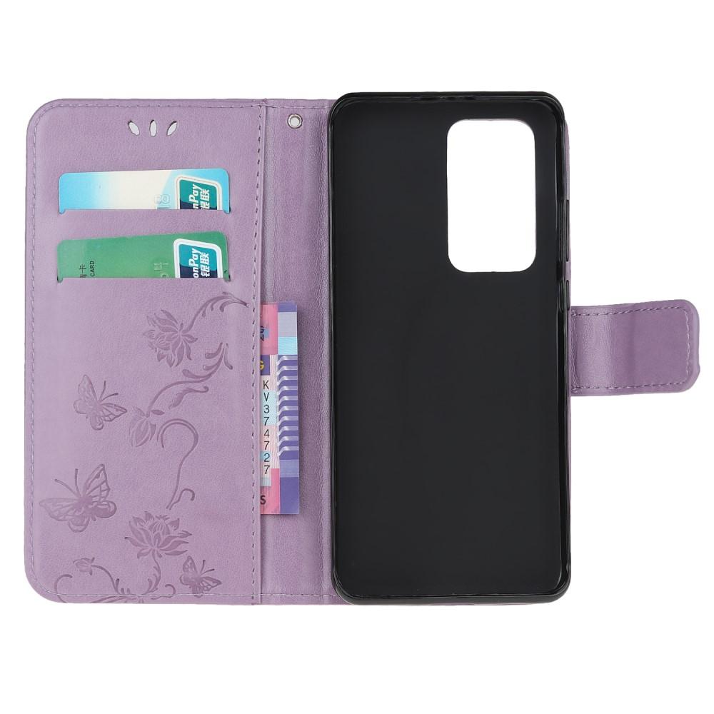 Læderetui Sommerfugle Xiaomi Mi 10T/10T Pro Lilla