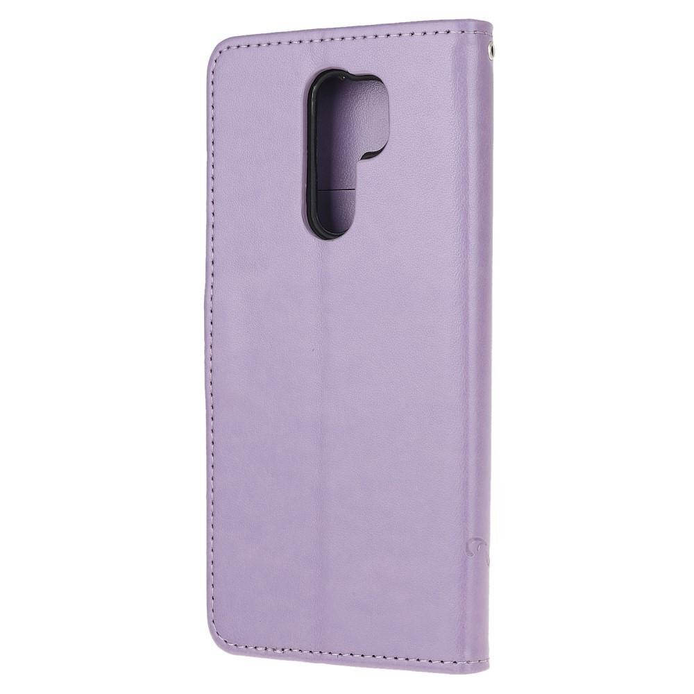 Læderetui Sommerfugle Xiaomi Redmi 9 Lilla